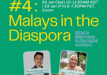A poster that features Nazry Bahrawi and his colleagues, Syahida Ismail, Azlan Nur Saidi, Nadia Mahamoor, and Yuliana Frederika