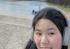 A photo of student Sophia Lu on the National Mall in Washington, D.C.