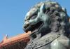 Bronze Lion Statue at Taihe Gate, Forbidden City. Photo by Chan Lu