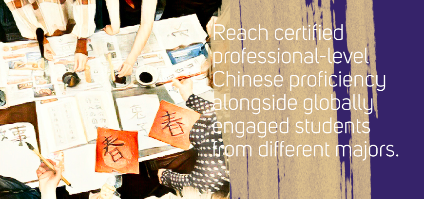 Reach certified professional-level Chinese proficiency alongside globally engaged students from different majors.